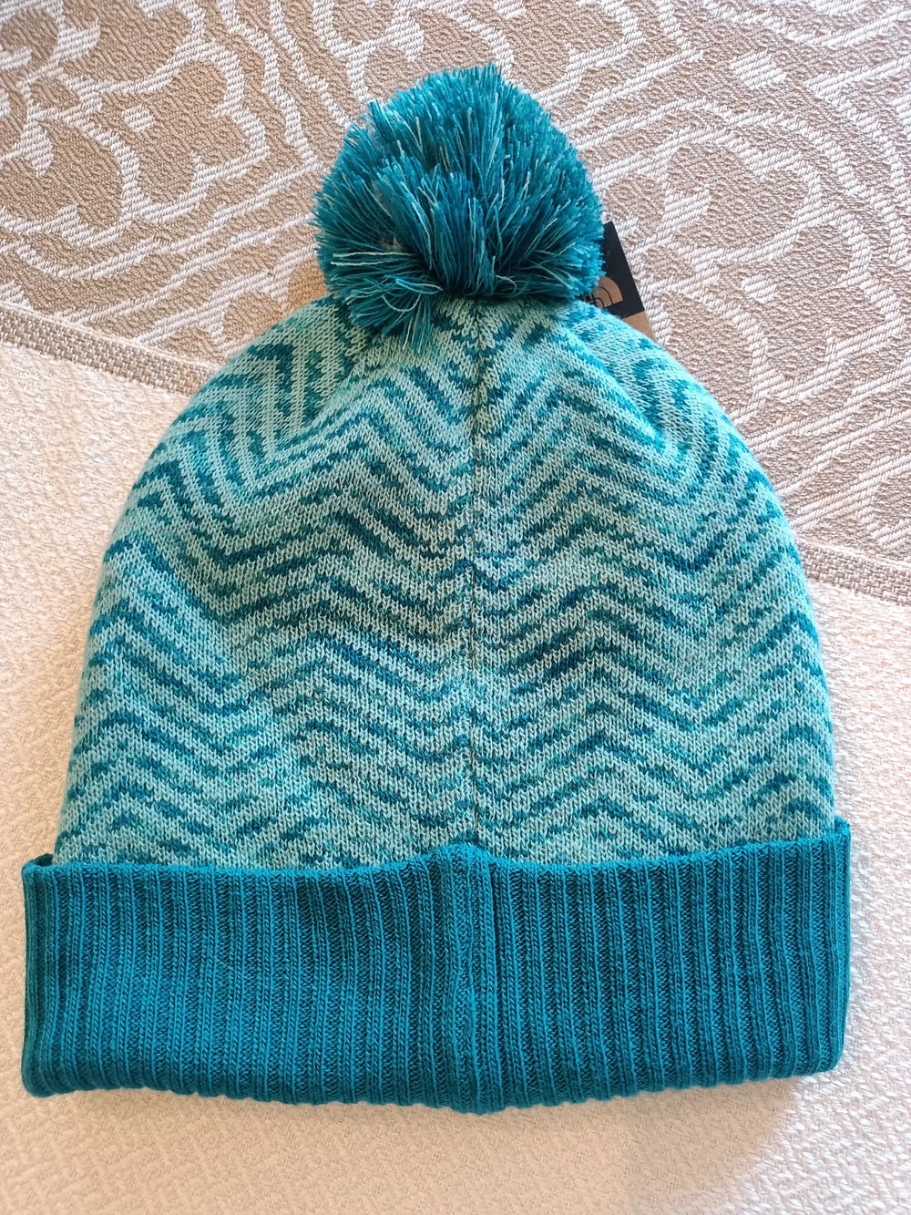 The North Face Kids Teal Pom Beanie - Teal
